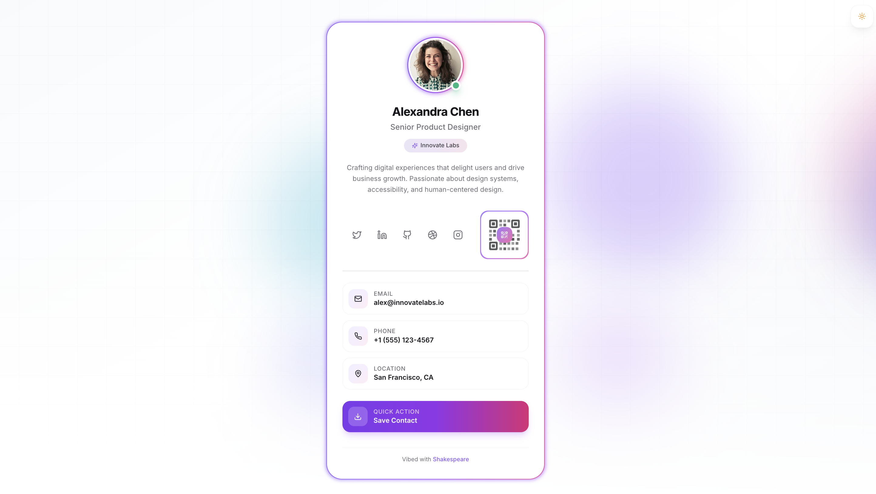 Digital-card screenshot